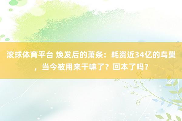 滚球体育平台 焕发后的萧条:耗资近34亿的鸟巢,当今被用来干嘛了?回本了吗?