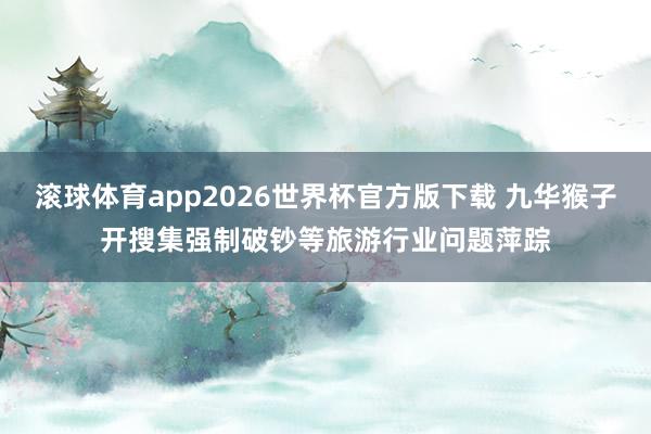 滚球体育app2026世界杯官方版下载 九华猴子开搜集强制破钞等旅游行业问题萍踪