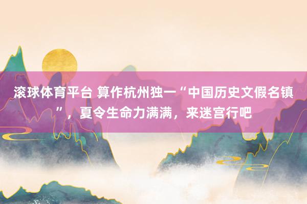 滚球体育平台 算作杭州独一“中国历史文假名镇”,夏令生命力满满,来迷宫行吧