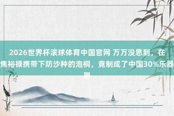 2026世界杯滚球体育中国官网 万万没思到,在焦裕禄携带下防沙种的泡桐,竟制成了中国30%乐器