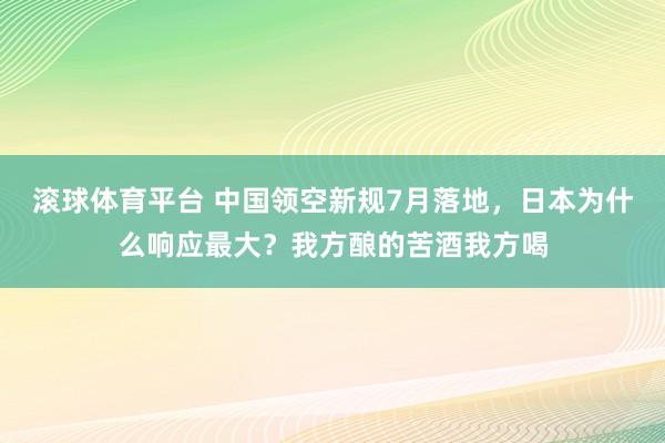 滚球体育平台 中国领空新规7月落地,日本为什么响应最大?我方酿的苦酒我方喝