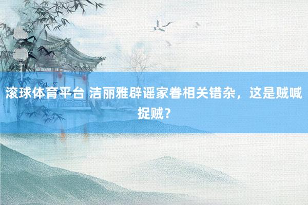 滚球体育平台 洁丽雅辟谣家眷相关错杂，这是贼喊捉贼？