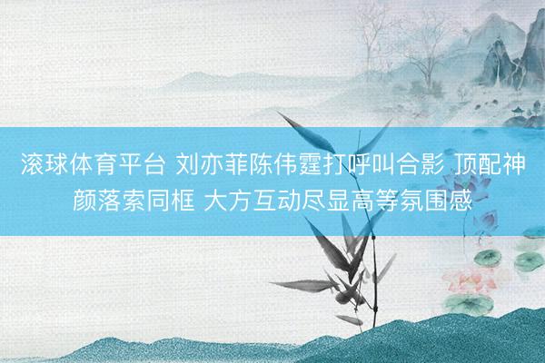 滚球体育平台 刘亦菲陈伟霆打呼叫合影 顶配神颜落索同框 大方互动尽显高等氛围感
