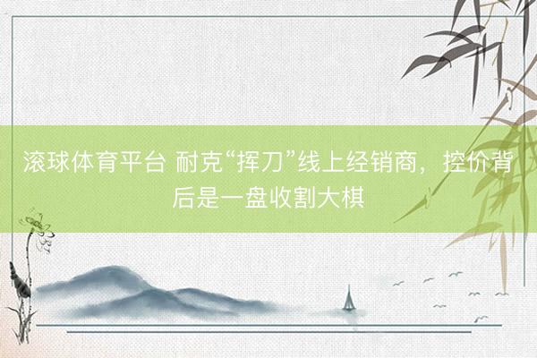 滚球体育平台 耐克“挥刀”线上经销商,控价背后是一盘收割大棋
